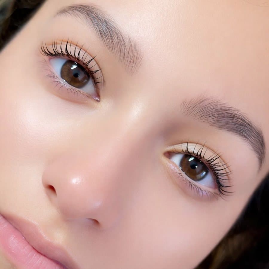 Lift and tint on natural lashes, lash lift & tint by Jay Lash and Brow, St Ives